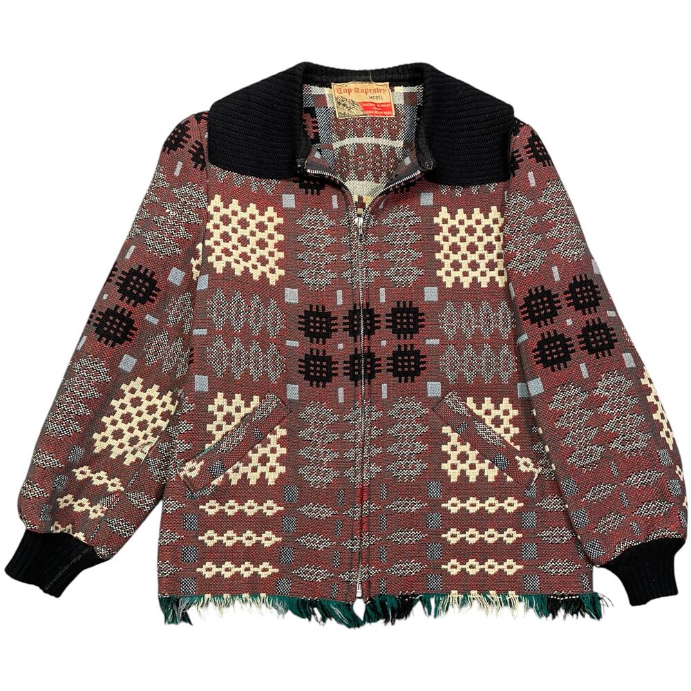 Vintage 60s "Top Tapestry" Zip-Up Wool Jacket